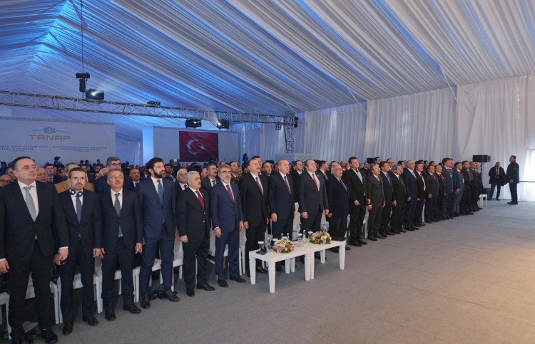 Президенты Азербайджана, Турции и Грузии приняли участие в церемонии закладки TANAP (версия 2) (ФОТО)(ВИДЕО)