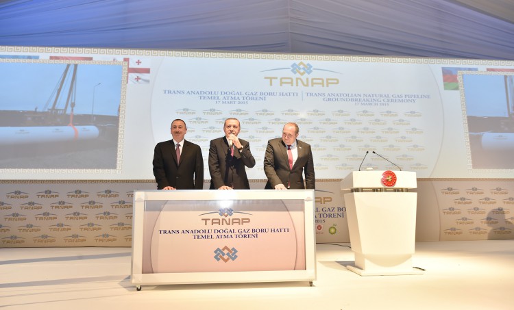 Президенты Азербайджана, Турции и Грузии приняли участие в церемонии закладки TANAP (версия 2) (ФОТО)(ВИДЕО)