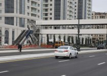 Продолжается ремонт на проспекте Гейдара Алиева в Баку (ФОТО)