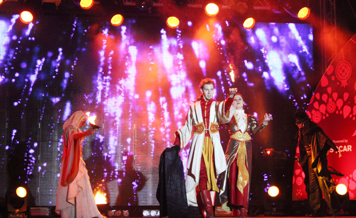 Образ Бамси-Бейрека из эпоса "Деде Горгуд" в фантастическом Фестивале Огня  Евроигр (ФОТО)