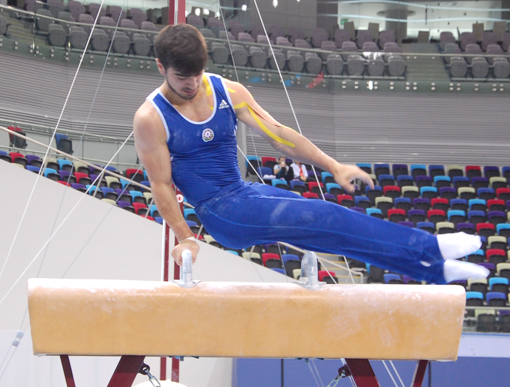 В преддверии Евроигр в Баку прошли проверочные тренировки гимнастов (ФОТО)
