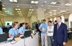 Президент Азербайджана и его супруга ознакомились с головным офисом  Операционного комитета первых Евроигр (ФОТО)