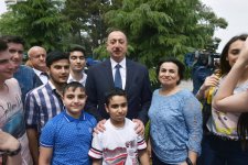 Президент Ильхам Алиев и его супруга приняли участие в открытии бульвара "Белого города" в Баку