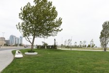 Президент Ильхам Алиев и его супруга приняли участие в открытии бульвара "Белого города" в Баку