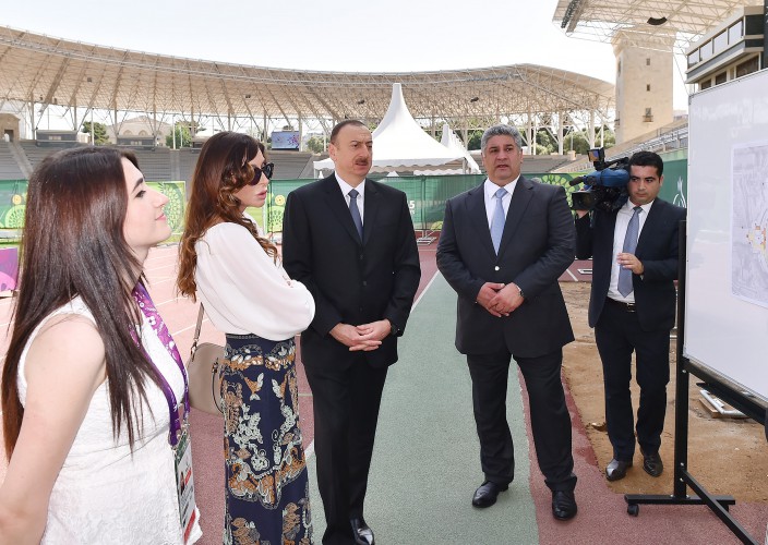 Президент Азербайджана и его супруга ознакомились с условиями, созданными на Республиканском стадионе имени Тофика Бахрамова (ФОТО)