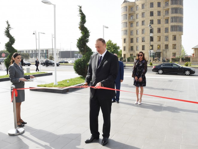 Президент Азербайджана и его супруга приняли участие в открытии административного здания Федерации бокса и «Qafqaz Baku Sport Hotel» (ФОТО)