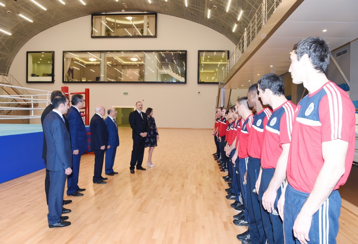 Президент Азербайджана и его супруга приняли участие в открытии административного здания Федерации бокса и «Qafqaz Baku Sport Hotel» (ФОТО)