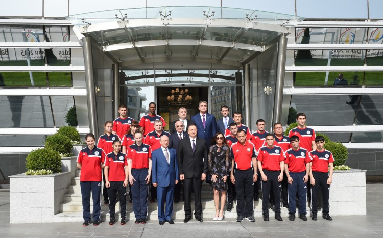 Президент Азербайджана и его супруга приняли участие в открытии административного здания Федерации бокса и «Qafqaz Baku Sport Hotel» (ФОТО)