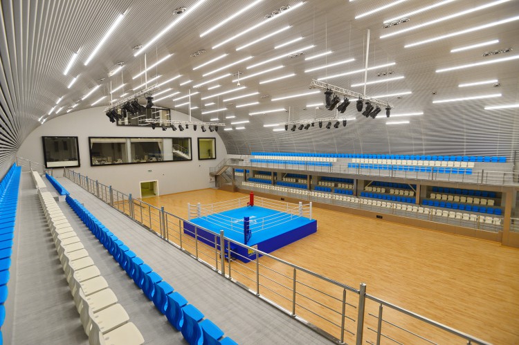 Президент Азербайджана и его супруга приняли участие в открытии административного здания Федерации бокса и «Qafqaz Baku Sport Hotel» (ФОТО)