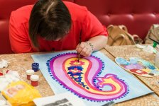 Российские дети-инвалиды нарисовали картины, посвященные Азербайджану и Евроиграм (ФОТО)