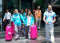 Первая группа турецких спортсменов прибыла в Баку на Евроигры (ФОТО)