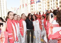 Президент Ильхам Алиев и его супруга встретились со спортсменами, которые представят Азербайджан на первых Европейских играх (ФОТО)