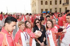 Президент Ильхам Алиев и его супруга встретились со спортсменами, которые представят Азербайджан на первых Европейских играх (ФОТО)