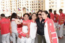 Президент Ильхам Алиев и его супруга встретились со спортсменами, которые представят Азербайджан на первых Европейских играх (ФОТО)