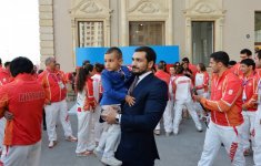 Президент Ильхам Алиев и его супруга встретились со спортсменами, которые представят Азербайджан на первых Европейских играх (ФОТО)