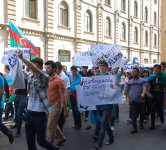 Азербайджанская молодежь провела акцию протеста перед представительством ЕС