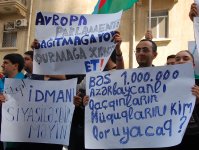 Перед посольством Великобритании в Азербайджане прошла акция протеста