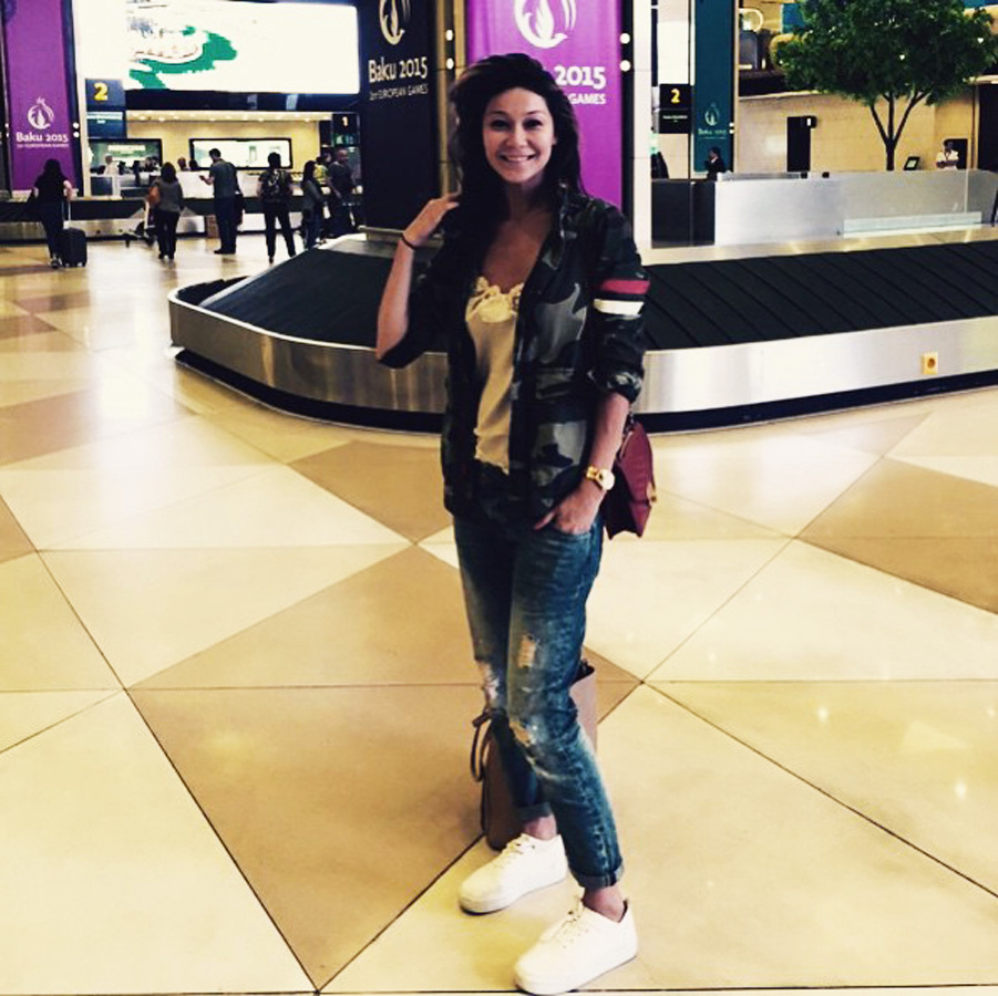 Российская телеведущая Марина Ким приехала на Евроигры в Баку (ФОТО)