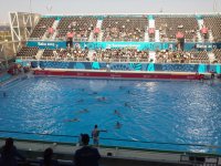 Начался матч по водному поло между сборными Азербайджана и Румынии (ФОТО)