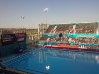 Начался матч по водному поло между сборными Азербайджана и Румынии (ФОТО)