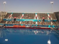 Начался матч по водному поло между сборными Азербайджана и Румынии (ФОТО)