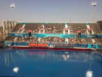 Начался матч по водному поло между сборными Азербайджана и Румынии (ФОТО)