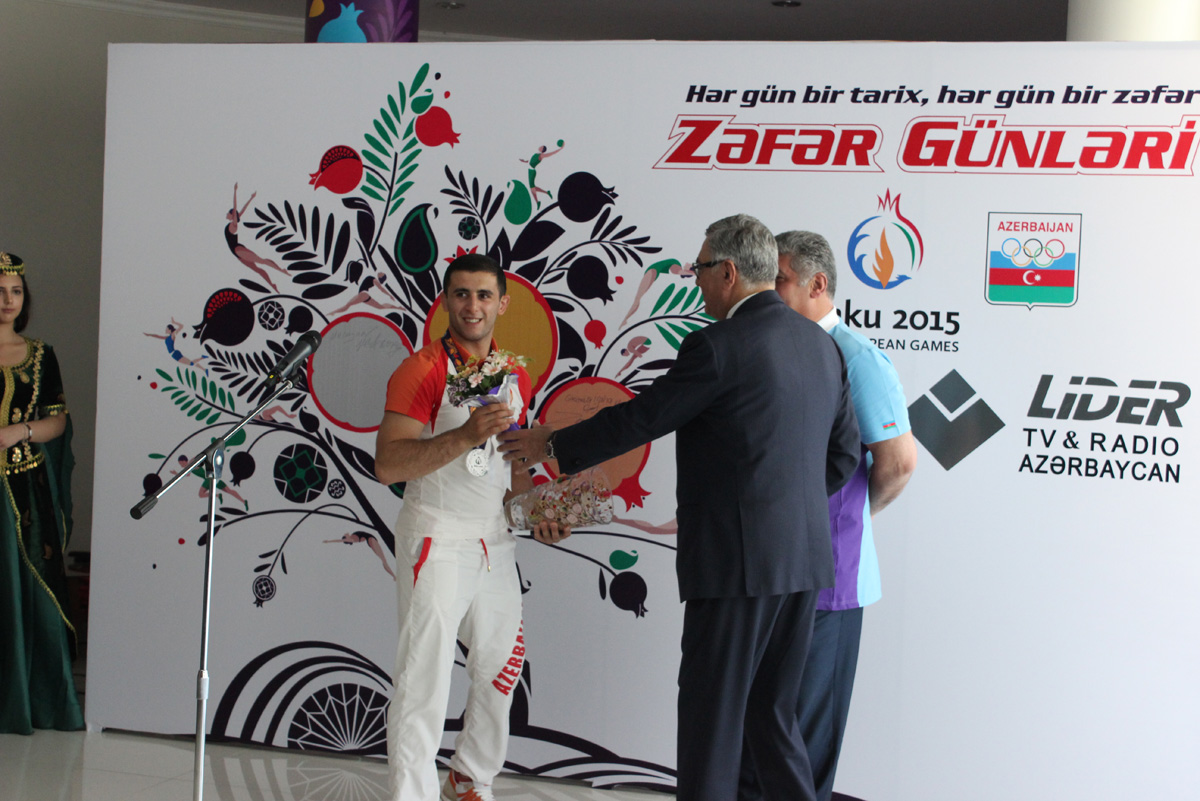 НОК чествует  первых азербайджанских победителей и медалистов Евроигр (ФОТО)