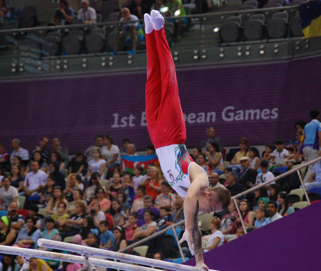 Азербайджанские гимнасты выступают на соревнованиях в рамках Евроигр (ФОТО) (версия 2)