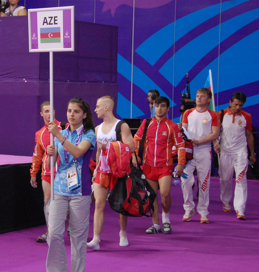 Азербайджанские гимнасты выступают на соревнованиях в рамках Евроигр (ФОТО) (версия 2)
