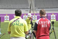 На Евроиграх завершены рейтинговые индивидуальные соревнования по стрельбе из лука среди мужчин (ФОТО)