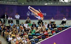 На Евроиграх в Баку продолжаются соревнования по прыжкам на батуте (ФОТО)