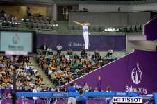 На Евроиграх в Баку продолжаются соревнования по прыжкам на батуте (ФОТО)