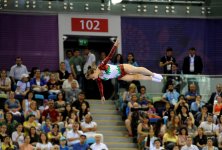 На Евроиграх в Баку продолжаются соревнования по прыжкам на батуте (ФОТО)