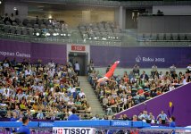 На Евроиграх в Баку продолжаются соревнования по прыжкам на батуте (ФОТО)