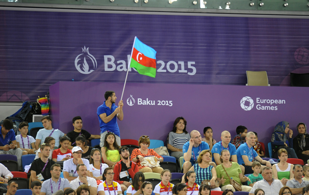 На Евроиграх в Баку продолжаются соревнования по прыжкам на батуте (ФОТО)