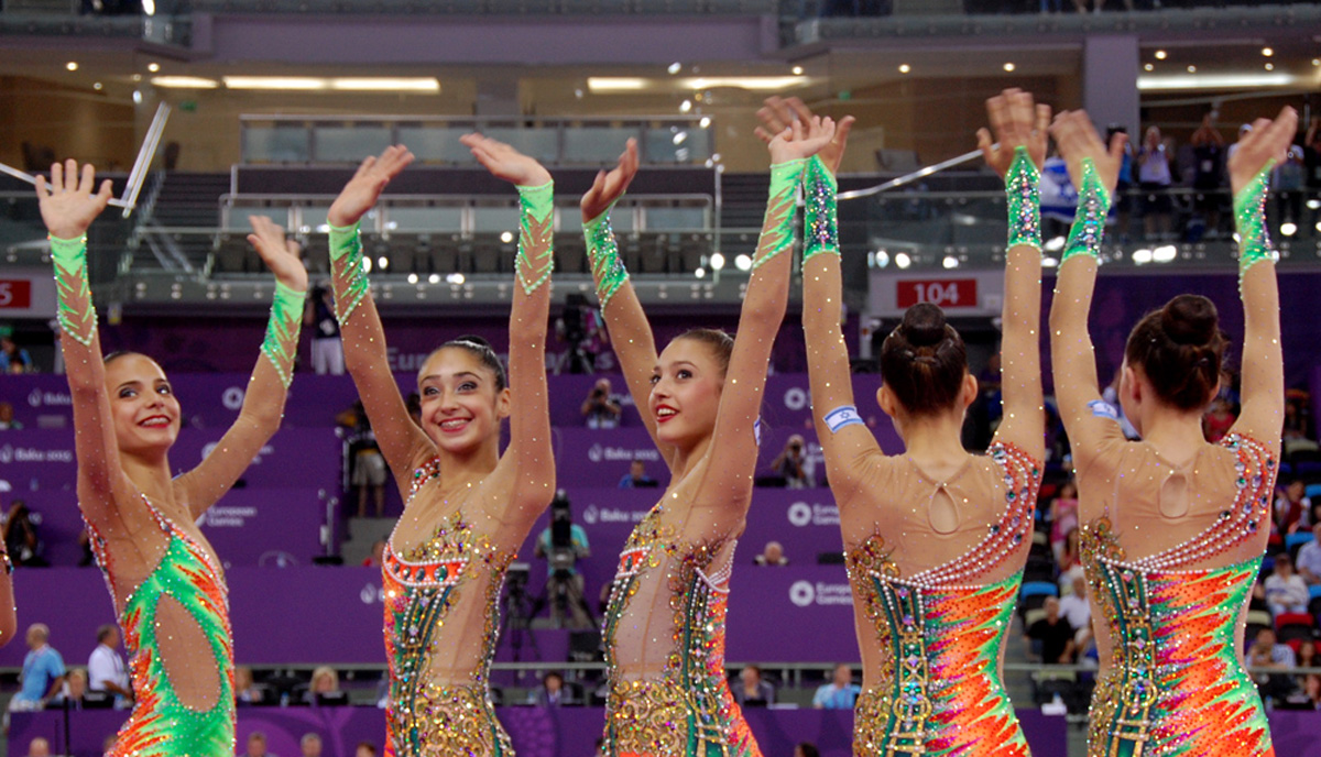 Российские гимнастки завоевали "золото" Евроигр в групповом двоеборье