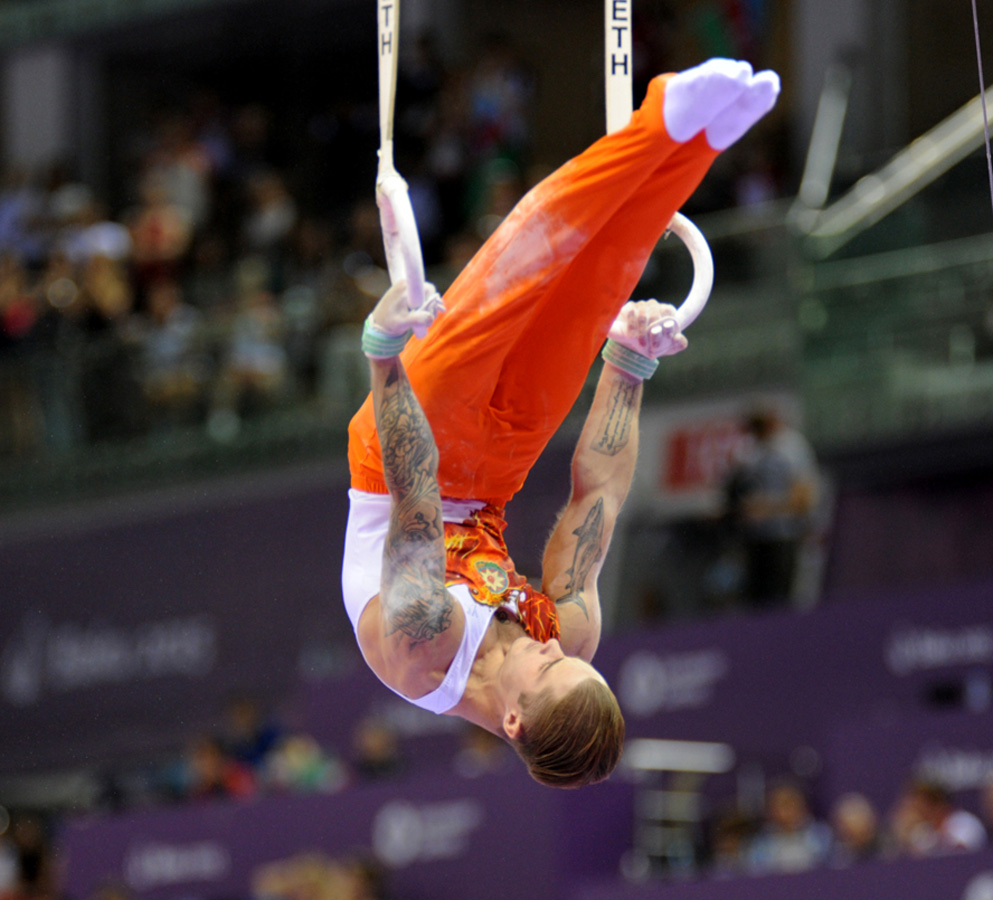 Азербайджанский гимнаст Олег Степко завоевал "серебро" на Евроиграх (ФОТО)