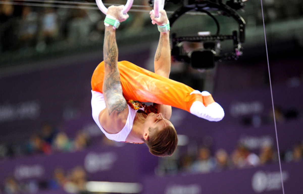 Азербайджанский гимнаст Олег Степко завоевал "серебро" на Евроиграх (ФОТО)