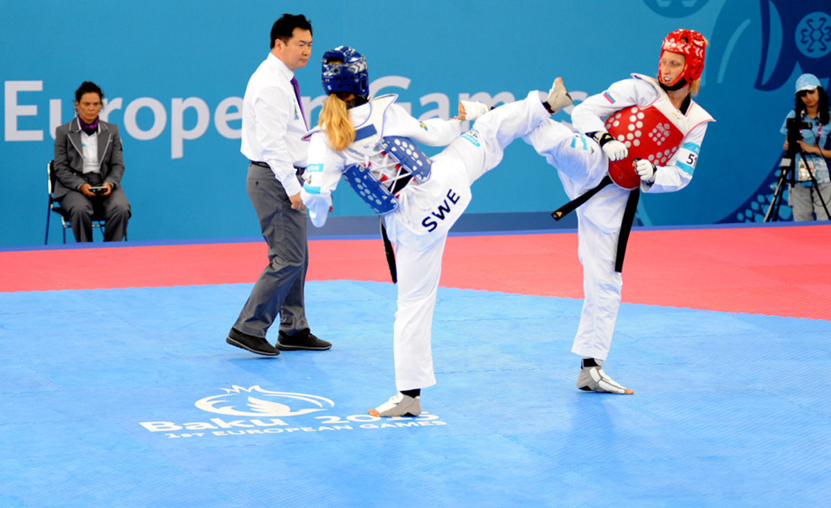Азербайджанские тхэквондисты вышли в четвертьфинал на Евроиграх (ФОТО)