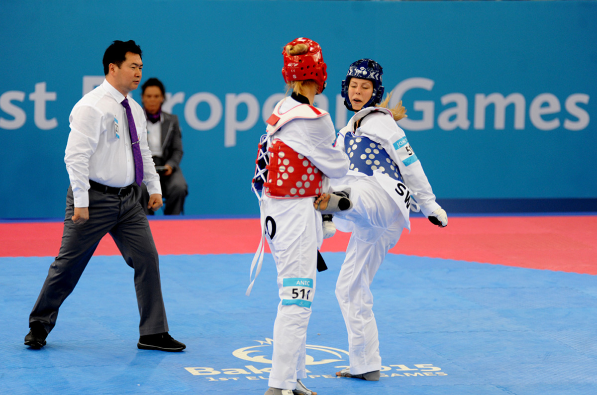 Азербайджанские тхэквондисты вышли в четвертьфинал на Евроиграх (ФОТО)