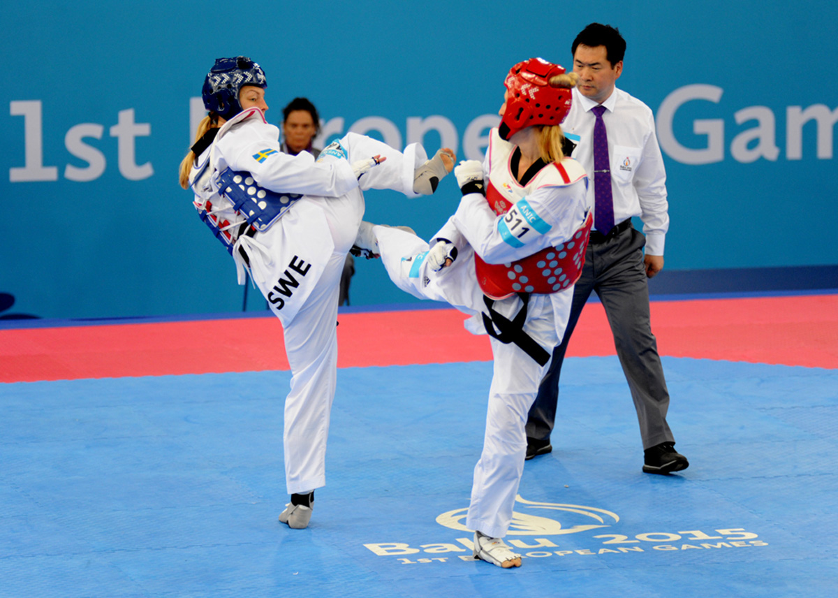 Азербайджанские тхэквондисты вышли в четвертьфинал на Евроиграх (ФОТО)