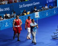 Председатель Организационного комитета первых Европейских игр Мехрибан Алиева наблюдала за поединком с участием азербайджанского боксера Мухаммедрасула Меджидова (ФОТО)