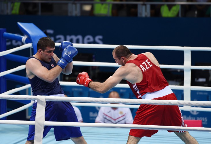 Председатель Организационного комитета первых Европейских игр Мехрибан Алиева наблюдала за поединком с участием азербайджанского боксера Мухаммедрасула Меджидова (ФОТО)