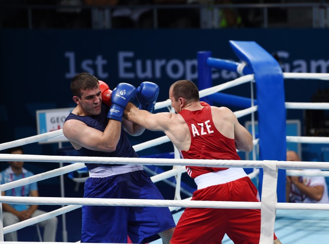 Председатель Организационного комитета первых Европейских игр Мехрибан Алиева наблюдала за поединком с участием азербайджанского боксера Мухаммедрасула Меджидова (ФОТО)