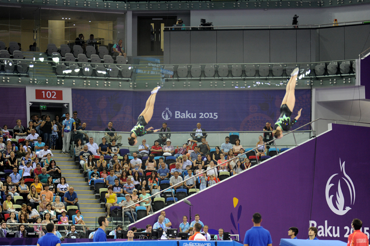 Азербайджанские гимнасты в восьмой день Евроигр в Баку (ФОТОСЕССИЯ)