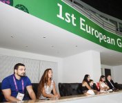 Президент Азербайджана Ильхам Алиев и его супруга Мехрибан Алиева наблюдали за ходом соревнований по самбо в рамках первых Европейских игр (ФОТО)