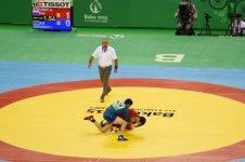 Президент Азербайджана Ильхам Алиев и его супруга Мехрибан Алиева наблюдали за ходом соревнований по самбо в рамках первых Европейских игр (ФОТО)