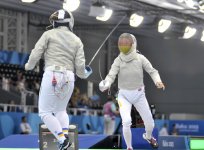 Азербайджанские спортсменки вышли в 1/4 финала соревнований по фехтованию в рамках Евроигр (ФОТО)