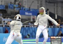 Азербайджанские спортсменки вышли в 1/4 финала соревнований по фехтованию в рамках Евроигр (ФОТО)