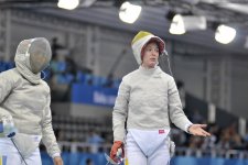Азербайджанские спортсменки вышли в 1/4 финала соревнований по фехтованию в рамках Евроигр (ФОТО)